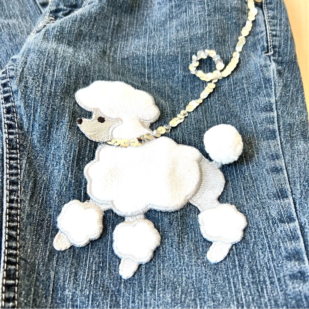 Angel Jeans with a White Poodle - Picture 2 of 6